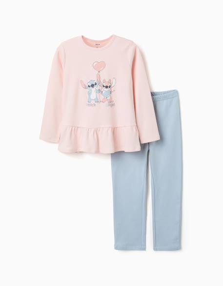 Fille-Pyjama long avec imprimé stitch qui brille dans le noir
