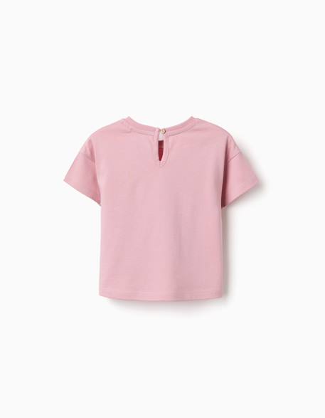 T-shirt en coton avec imprimé minnie & figaro Rose clair 2 - vertbaudet enfant 