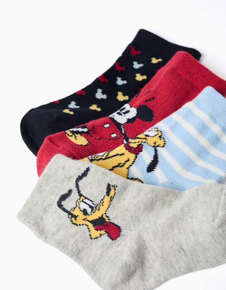 4 paires de chaussettes avec imprimés mickey et pluto Multicolore 2 - vertbaudet enfant 