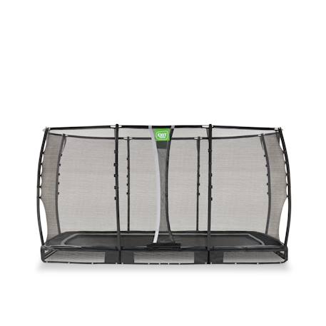 Trampoline semi-enterré rectangulaire 214x366cm protection pieds Noir+Vert 1 - vertbaudet enfant 