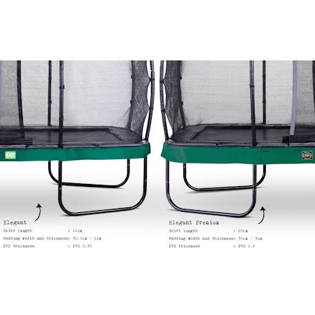 Trampoline elegant premium de 214x366cm Noir+Vert 10 - vertbaudet enfant 