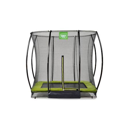 Trampoline enterré rectangulaire 153x214cm avec filet Noir+Rose+Vert 13 - vertbaudet enfant 