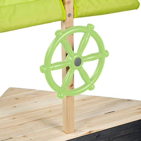 Bac à sable en forme de bateau en bois pour jardin enfant Gris 3 - vertbaudet enfant 