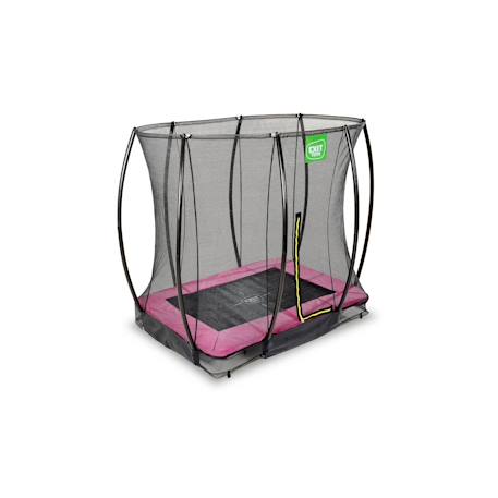 Trampoline enterré rectangulaire 153x214cm avec filet Noir+Rose+Vert 9 - vertbaudet enfant 
