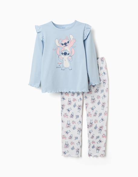 Fille-Pyjama, surpyjama-Pyjama à manches longues avec imprimé stitch & angel
