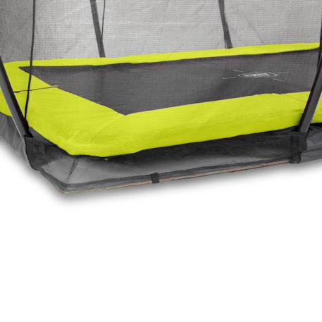 Trampoline enterré rectangulaire 214x305cm avec filet Noir+Vert 11 - vertbaudet enfant 