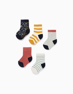 -5 paires de chaussettes avec détails contrastés