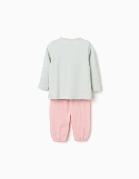 Pyjama à manches longues avec imprimé de fleurs Vert 2 - vertbaudet enfant 