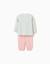 Pyjama à manches longues avec imprimé de fleurs Vert 2 - vertbaudet enfant 