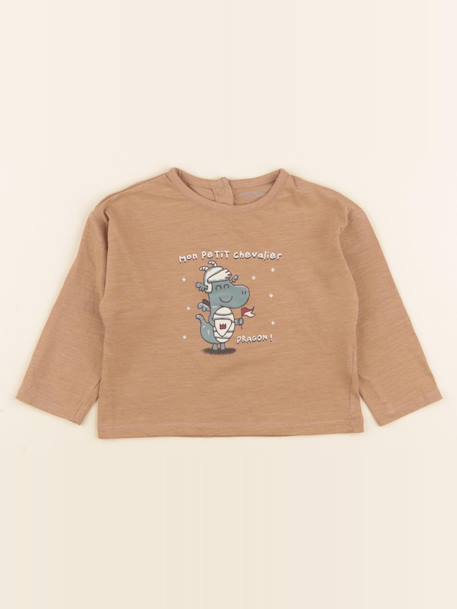Tee-shirt - 18 mois Marron 1 - vertbaudet enfant 