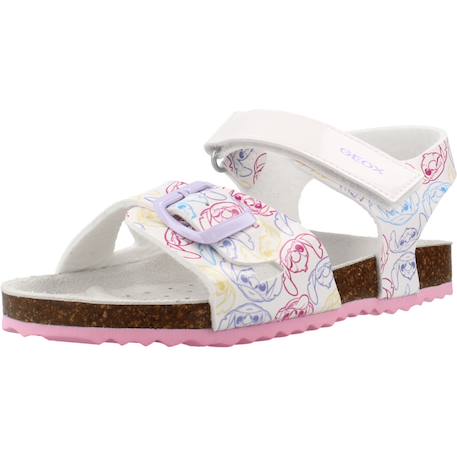 Sandales fille modèle j adriel girl Blanc c1364+Rose c8238 4 - vertbaudet enfant 