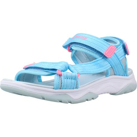 Sandales enfant fille en textile Bleu blpk+Violet lvpk 4 - vertbaudet enfant 