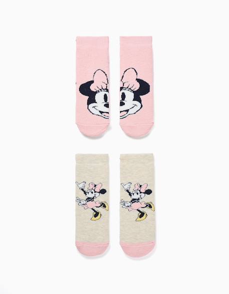 Lot de 2 chaussettes antidérapantes avec imprimés minnie Multicolore 1 - vertbaudet enfant 