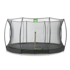 Jouet-Jeux de plein air-Jeux de plage-Tentes anti UV-Trampoline enterré rond ø366cm avec filet de sécurité