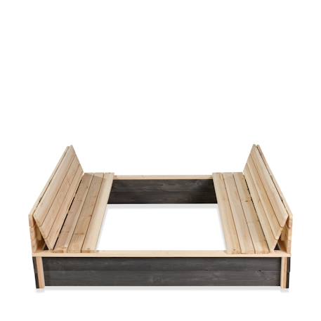Bac à sable en bois pour jardin enfant 136x132cm Gris 3 - vertbaudet enfant 