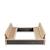 Bac à sable en bois pour jardin enfant 136x132cm Gris 3 - vertbaudet enfant 