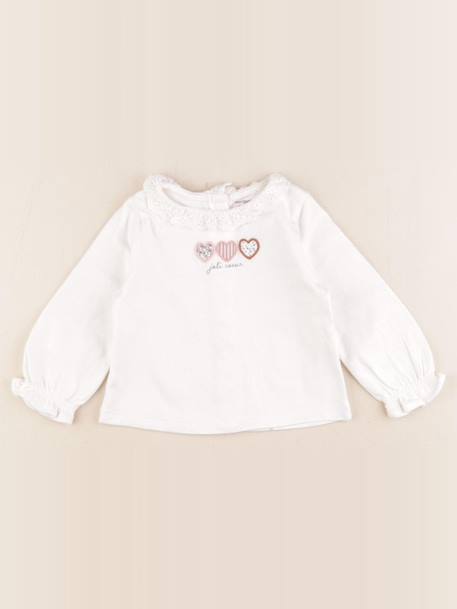 Tee-shirt - 9 mois Blanc 1 - vertbaudet enfant 