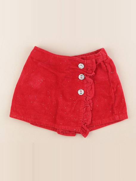 Jupe short - 4 ans Rouge, argent 1 - vertbaudet enfant 
