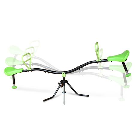 Balançoire à bascule rotative enfant pour se balancer et tourner en s’amusant Vert/noir 3 - vertbaudet enfant 