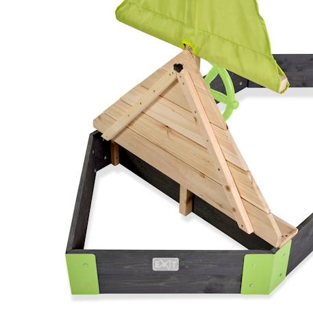 Bac à sable en forme de bateau en bois pour jardin enfant Gris 4 - vertbaudet enfant 