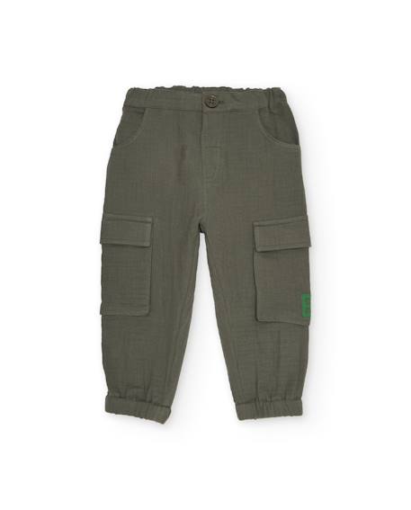 Pantalon garçon avec poches cargo Vert 2 - vertbaudet enfant 