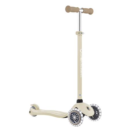 Trottinette enfant avec roues lumineuses, de 3 à 7 ans, Primo Lights signature Taupe+Vert sauge 1 - vertbaudet enfant 