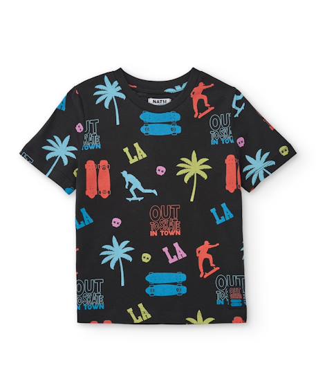 T-shirt garçon en maille au design urbain  - vertbaudet enfant