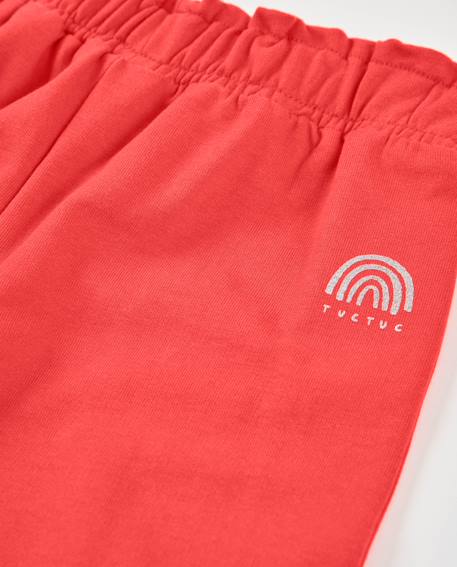 Pantalon fille en maille coupe culotte Rouge 4 - vertbaudet enfant 