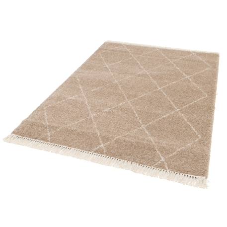 Tapis épais à franges doux et raffiné nile Beige sable+Brun naturel 12 - vertbaudet enfant 