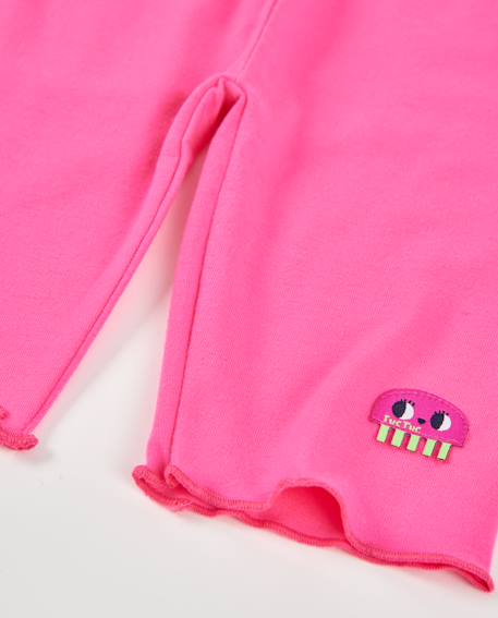 Legging fille en maille avec motif brodé Rose 4 - vertbaudet enfant 