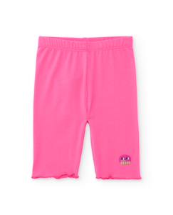 Bébé-Pantalon, jean-Legging fille en maille avec motif brodé