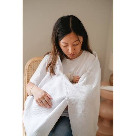 Voile d'allaitement blanc Blanc 2 - vertbaudet enfant 