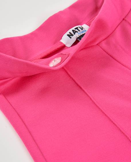 Pantalon fille en maille avec coutures décoratives Rose 3 - vertbaudet enfant 