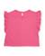 T-shirt fille en maille avec fleur en relief Rose 2 - vertbaudet enfant 