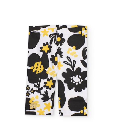 Legging en maille pour fille avec imprimé intégral Noir 1 - vertbaudet enfant 