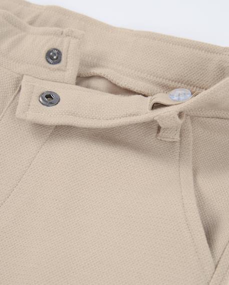Pantalon garçon en maille coupe droite Beige 3 - vertbaudet enfant 