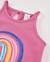T-shirt pour fille en maille avec arc-en-ciel à sequins Rose 3 - vertbaudet enfant 