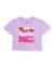 T-shirt fille en maille avec imprimé sur le devant Violet 1 - vertbaudet enfant 