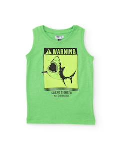 T-shirt garçon en maille avec graphique de requin  - vertbaudet enfant