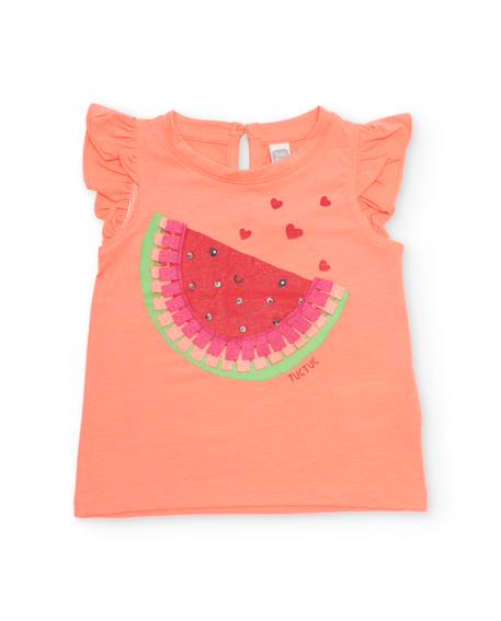 Fille-T-shirt fille en maille avec détails brillants