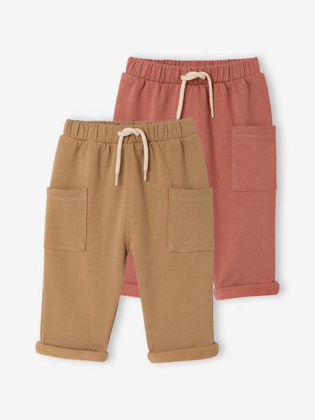 Lot de 2 pantalons bébé garçon terracotta 5 - vertbaudet enfant 
