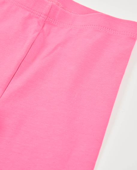 Legging fille en maille avec élastiques Rose 4 - vertbaudet enfant 
