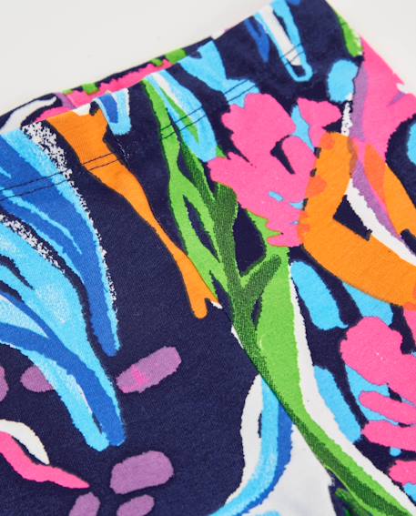 Legging fille en maille coupe ajustée Bleu 3 - vertbaudet enfant 