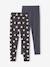 Lot de 2 leggings fille Basics bois de rose+gris foncé+kaki+marron imprimé+vert sauge 6 - vertbaudet enfant 
