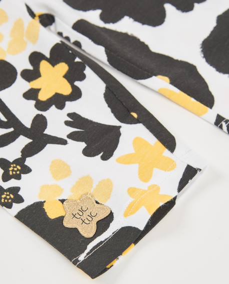 Legging en maille pour fille avec imprimé intégral Noir 4 - vertbaudet enfant 