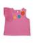 T-shirt pour fille en maille avec volant sur le côté Rose 1 - vertbaudet enfant 