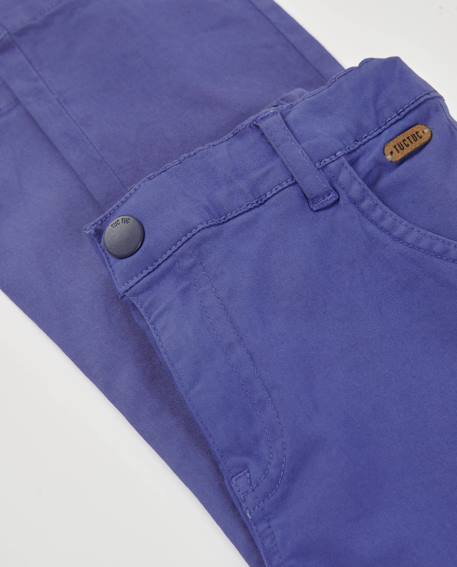 Pantalon pour garçon en toile avec taille ajustable Violet 3 - vertbaudet enfant 