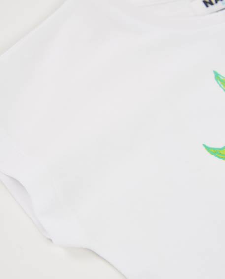 T-shirt fille en maille avec finition brillante Blanc 3 - vertbaudet enfant 