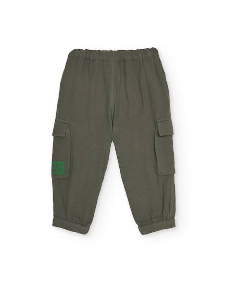 Pantalon garçon avec poches cargo Vert 3 - vertbaudet enfant 