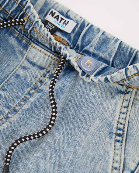 Pantalon garçon en toile et denim Bleu 3 - vertbaudet enfant 